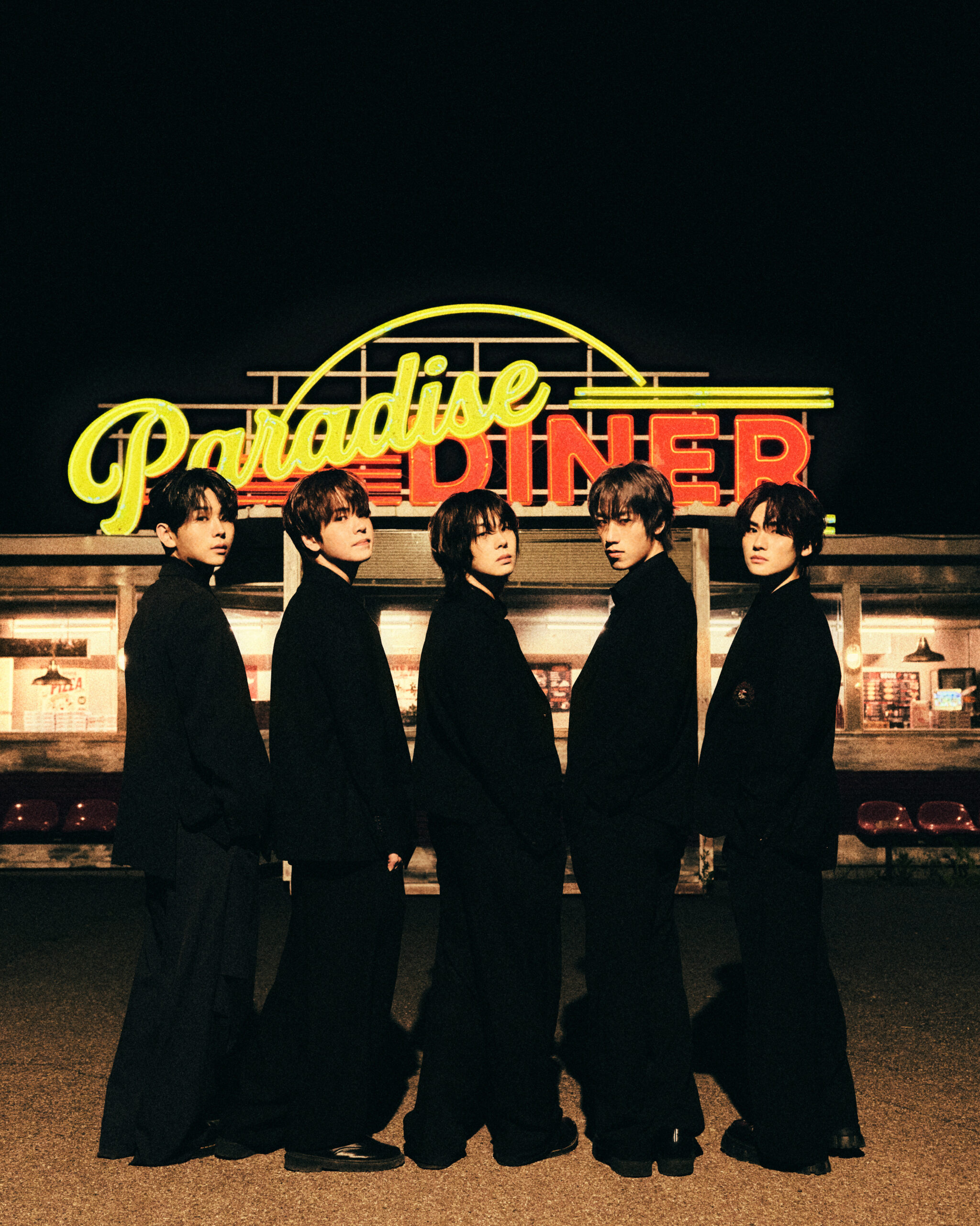 Members of Can't Be Blue in the night